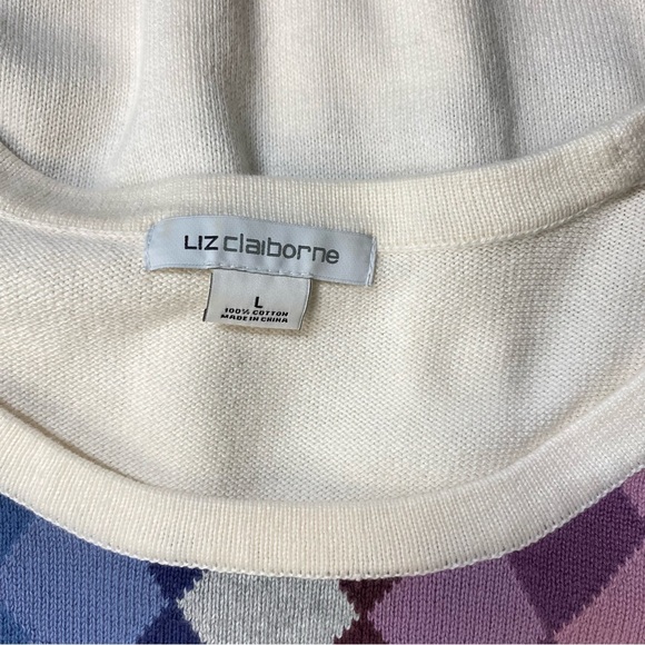 Y2k Rainbow argyle pattern sweater - Picture 5 of 6